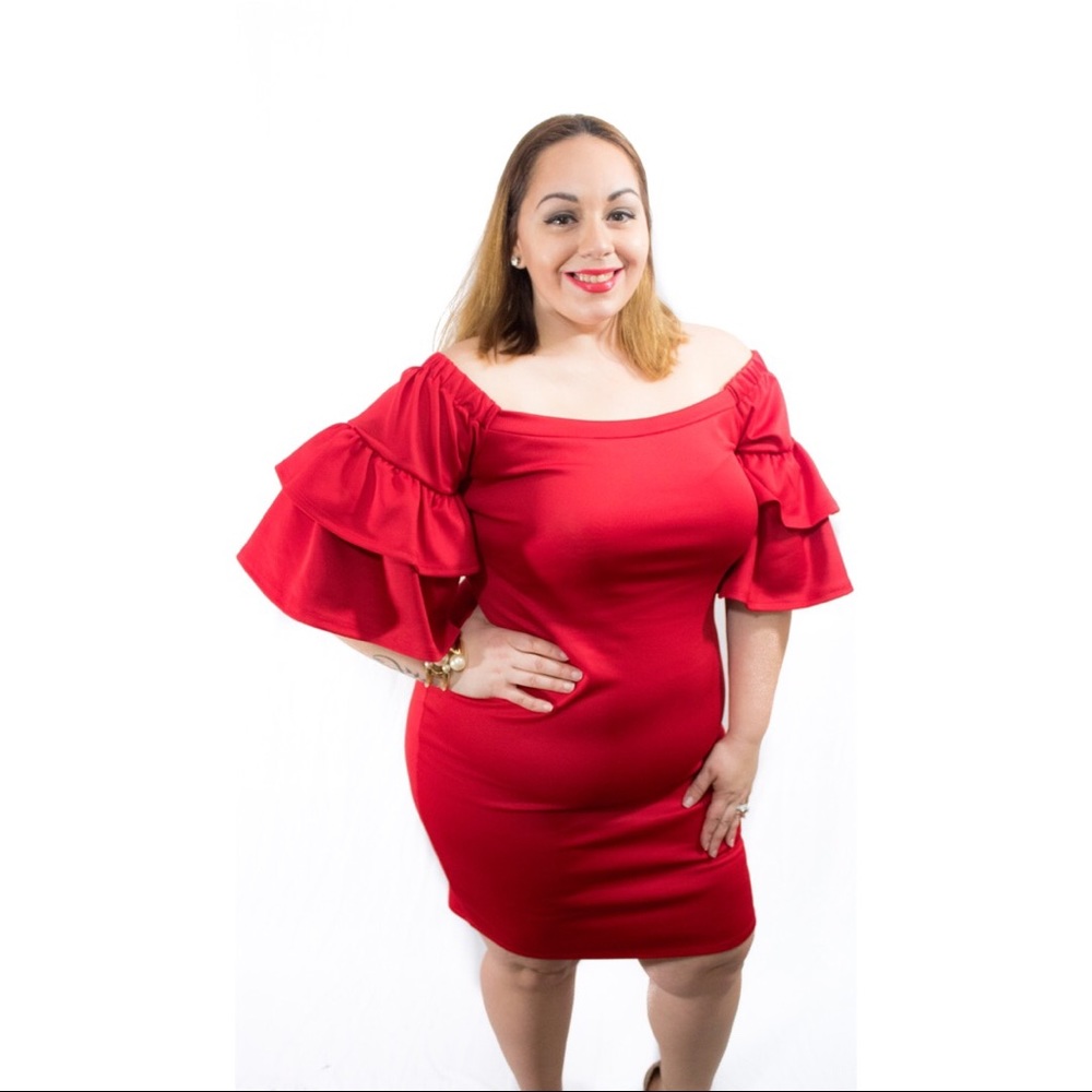 Ruffled Off Shoulder| Dress